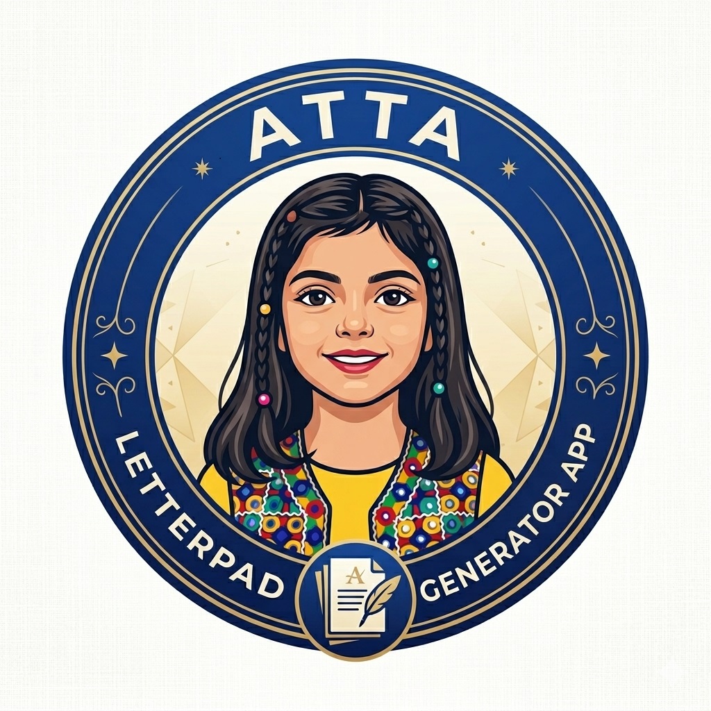 Atta Letter Pad Generator Logo